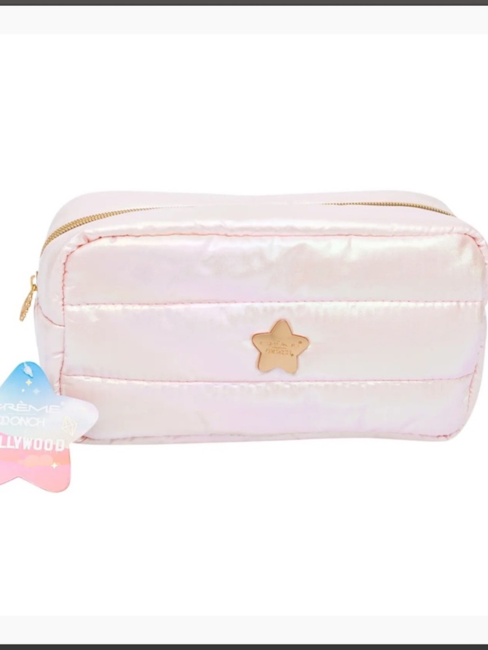 NWT The Crème Shop Quilted Cosmetic Bag